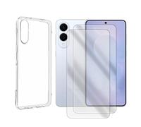 Visiodirect Lot de 2 Verre trempé Compatible pour Samsung Galaxy S25 Edge 5G SM-S937B 6.7" + Coque de Protection Transparente Souple Silicone