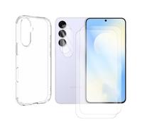 Visiodirect Lot de 2 Verre Trempé Compatible pour Samsung Galaxy S25 FE 5G SM-S731B 6.7" + Lot de 2 Verre Trempé Caméra Arrière + Coque Souple Silicone Transparente