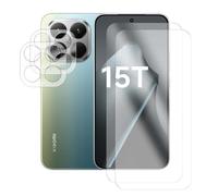 Visiodirect Lot de 2 Verre trempé Compatible pour Xiaomi 15T 5G 6.83" 25069PTEBG / Xiaomi 15T Pro 5G 6.83" 2506BPN68G+ Lot de 2 Verre trempé Protecteur d'objectif Camera arrière