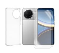 Visiodirect Lot de 2 Verre trempé Compatible pour Xiaomi Poco F7 Ultra 5G 6.67" / Xiaomi Poco F7 Pro 5G 6.67" + Coque de Protection Transparente Souple Silicone