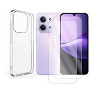 Visiodirect Lot de 2 Verre trempé pour Xiaomi Redmi 15C 4G 6.9" / Xiaomi Redmi 15C 5G/ Xiaomi Poco C85 5G + Coque de Protection Transparente Souple Silicone