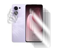 Visiodirect Lot de 3 Verre trempé Compatible pour Oppo RENO 13 F 5G 6.67" CPH2699 / Oppo RENO 13 FS 5G 6.67" + Lot de 3 Verre trempé Protecteur d'objectif Camera arrière