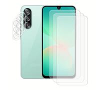 Visiodirect Lot de 3 Verre trempé Compatible pour Samsung Galaxy A26 5G SM-A266B 6.7"+ Lot de 3 Verre trempé Protecteur d'objectif Camera arrière