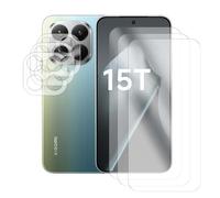 Visiodirect Lot de 3 Verre trempé Compatible pour Xiaomi 15T 5G 6.83" 25069PTEBG / Xiaomi 15T Pro 5G 6.83" 2506BPN68G+ Lot de 3 Verre trempé Protecteur d'objectif Camera arrière