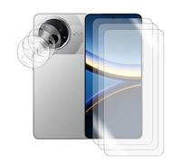 Visiodirect Lot de 3 Verre trempé Compatible pour Xiaomi Poco F7 Ultra 5G 6.67" / Xiaomi Poco F7 Pro 5G 6.67" + Lot de 3 Verre trempé Protecteur d'objectif Camera arrière