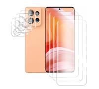 Visiodirect Lot de 3 Verre trempé incurvé Compatible pour Motorola Edge 50 5G 6,7"+ Lot de 3 Verre trempé Protecteur d'objectif Camera arrière
