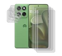 Visiodirect Lot de 3 Verre trempé incurvé Compatible pour Motorola Edge 60 5G 6,67"+ Lot de 3 Verre trempé Protecteur d'objectif Camera arrière