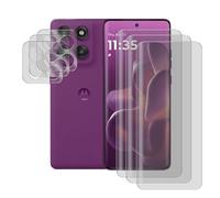 Visiodirect Lot de 3 Verre trempé incurvé Compatible pour Motorola Edge 60 Pro 5G 6,7"+ Lot de 3 Verre trempé Protecteur d'objectif Camera arrière