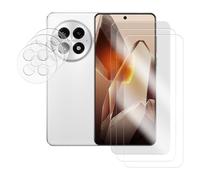 Visiodirect Lot de 3 Verre trempé incurvé Compatible pour OnePlus 13 5G + Lot de 3 Verre trempé Protecteur d'objectif Camera arrière