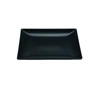 Visiodirect Lot de 6 Assiettes Plates Kuro carrées Noire 26 x 26 cm