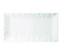 Visiodirect Lot de 6 Assiettes Plates Rectangle Mozaïk - 24 x 13 cm