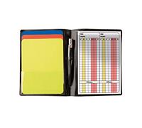 Visiodirect Mini Set d'arbitrage Handball, Contient 3 cartons : 1 Rouge, 1 Jaune, 1 Bleu, 1 fiche d'arbitre et 1 Crayon.