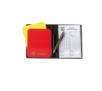 Visiodirect Mini Set d'arbitre Handball Contient 2 cartons : 1 Rouge et 1 Jaune; 1 fiche d'arbitre et 1 Crayon
