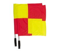 Visiodirect Paire de Drapeaux de Touche à damiers pour Arbitre avec Housse