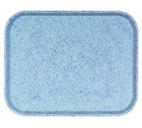 Visiodirect Plateau 46 x 36 Bleu en Polyester et Fibre de Verre Haute densité