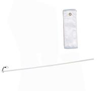 Visiodirect Ruban avec bâton Plastique Coloris Blanc - Dimensions : 5 cm x 4 m