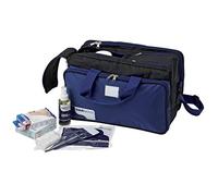 Visiodirect Sac Mid de Soin Garni, Coloris Noir/Bleu -Dimensions : 38 x 24 x 24 cm.