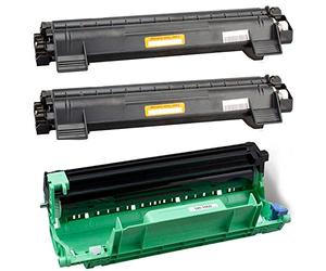 Visiodirect Tambour et 2 Toner Noir Type TN1050 x2 1000p et DR1050 10000p pour imprimante Brother MFC-1910W Certifcats ISO 9001 ISO 16179