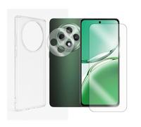 Visiodirect Verre Trempé Compatible pour Oppo RENO 12 F 4G 6.67" / Oppo RENO 12 FS 4G 6.67" / Oppo Reno 12 F 5G 6.67" CPH2637 + Verre Trempé Caméra Arrière + Coque Souple Silicone Transparente