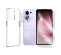 Visiodirect Verre Trempé Compatible pour Oppo RENO 13 F 5G 6.67" CPH2699 / Oppo RENO 13 FS 5G 6.67" + Verre Trempé Caméra Arrière + Coque Souple Silicone Transparente