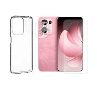 Visiodirect Verre Trempé Compatible pour Oppo RENO 13 Pro 5G 6.83" + Verre Trempé Caméra Arrière + Coque Souple Silicone Transparente