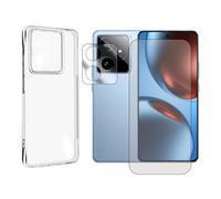 Visiodirect Verre Trempé Compatible pour Realme GT 7 5G 6,78" RMX5061 / Realme GT 7T 5G 6,78" + Verre Trempé Caméra Arrière + Coque Souple Silicone Transparente