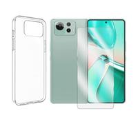 Visiodirect Verre trempé + Coque de Protection Transparente Souple Silicone Compatible pour ASUS Zenfone 12 Ultra 5G 6.78"