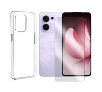 Visiodirect Verre trempé + Coque de Protection Transparente Souple Silicone Compatible pour Oppo RENO 13 F 5G 6.67" CPH2699 / Oppo RENO 13 FS 5G 6.67"