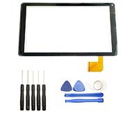 Visiodirect® Vitre écran Tactile Compatible avec Tablette Thomson TEO10R TEO10R-BK16C SPTEO10BK16 TEO10R-WH8CD Taille 10.1" Noire + Kit Outils