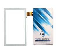 Visiodirect® Vitre Ecran Tactile Pour Lexibook Mfc511fr 10.1" Yj144fpc V0 V1 Yj326fpc V0 Tablette Blanc