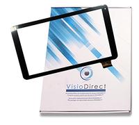 Visiodirect® Vitre ecran Tactile pour Logicom L-Ement Tab 1001 1040 1043 HK10DR2496 Tablette Noire