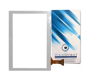Visiodirect® Vitre ecran Tactile pour Logicom MBOT T101 WJ1358 FPC V2.0 Tablette Blanc