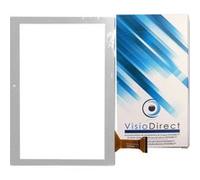 Visiodirect® Vitre ecran tactile pour Logicom MBOT T101 WJ1358 FPC V2.0 Tablette blanc Blanc