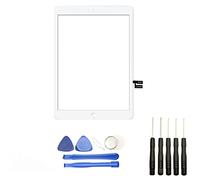 Visiodirect Vitre Tactile Compatible avec Ipad 7 A2197 A2198 A2200 Taille 10.2" Blanc + Kit Outils