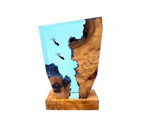 VISIOLEX Lampe de table, lampe de plongée, lampe de chevet en résine, lampe tortue, lampe océan, lampe de plongée en résine, décoration intérieure (6 * 4in)