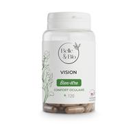 VISION & CIRCULATION OCULAIRE - Compexe d'actifs pour apports en Zinc & vitamine B2-120 gélules - Cure 20 jours - Complément Alimentaire BELLE&BIO - Fabriqué en France