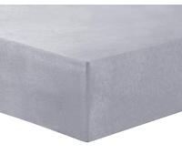 VISION - Drap Housse Flanelle Gris - 180 x 200 cm avec Bonnet Large de 30cm pour lit 2 Personnes - 100% Coton Flanelle : Doux et Chaud - Oekotex