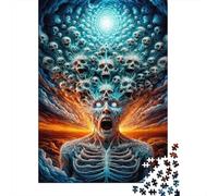 Vision du crâne surréaliste Puzzle 1000 Pièces Adultes intéressant Puzzles 1000 Pièce Jeu De Team Building Cadeau 38x26cm/1000pcs