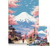 Vision du Mont Fuji, Puzzle de 1000 pièces pour Adultes, Exercice de logique, Divertissement Occasionnel, Bords Nets, idéal pour Noël (38x52cm)