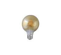 Vision-EL 71582 Ampoule LED E27 G125 Filament 8W Dimmable 2700°K, Verre/Aluminium, 8 W, Transparent Cuivré