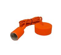 Vision-EL 75008 Suspension Douille Silicone E27 - Résine/, Orange, (L)-Câble 2M