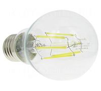 Vision-EL 77145 Ampoule LED E27 Bulb Filament 8W 4000°K, Verre, 8 W, Transparent