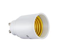 Vision-EL 773985 Adaptateur de culot GU10 a E27, Aluminium, Blanc