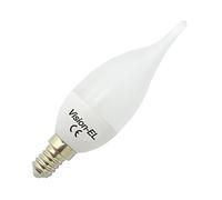 Vision-EL 774821 Ampoule LED E14 Coup de Vent 6W 6000°K, Verre/PC, 6 W, Dépoli