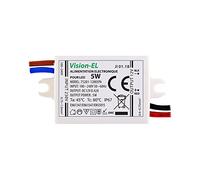 Vision-EL 775281 Alimentation pour LED 5W, Aluminium, 5 W, Blanc, (L x I x H)-52 x 27 x 21 mm