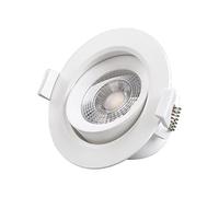 Vision-EL 7763613 Spot LED Orientable 5W 4000°K, Aluminium/PC, 5 W, Blanc, (H x Ø)-44 x 90 mm