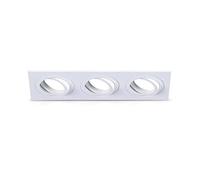 Miidex Support de spot Vision-EL 777170 - triple rond orientable, aluminium, blanc 258x93 mm