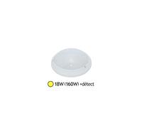 Vision-EL 77789 Plafonnier LED avec Détecteur, Aluminium/PC, 18 W, Blanc, (Ø)-300 mm77789