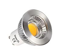 Vision-EL 778608 Ampoule LED GU10 Spot 6W 3000°K Boite Aluminium 80 PC + Verre, 6 W