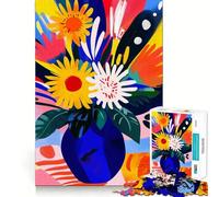 Vision fauviste éclatante de tournesols Puzzle de 1000 pièces pour Adolescents Jeu Stimulant Le Cerveau Emboîtement précis sans espaces Activité relaxante en Groupe à l'intérieur (38x26cm)